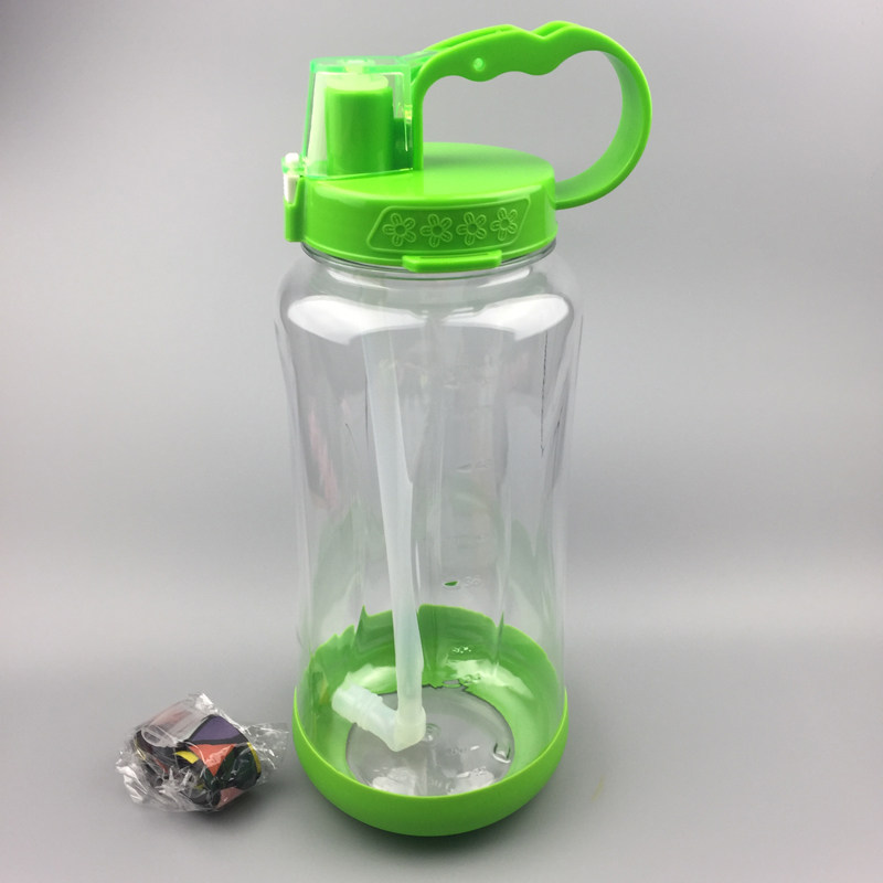 台湾康宝莱水杯 吸管杯 太空杯健身运动水杯 2升大手柄附杯带吸管