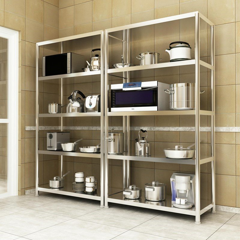 扑叠多层架子衣架展示架整理架室内小型多层仓库不锈钢货架储物架_不