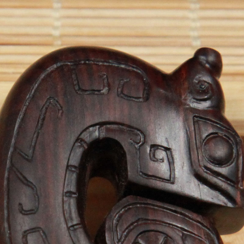 黄花梨古龙图腾雕件 (降香黄檀) 手工雕刻 雕工精细