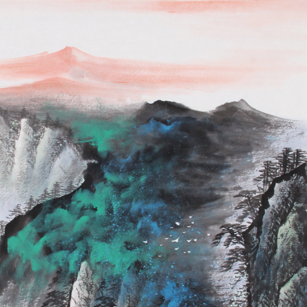 陈亮《精品山水斗方系列 锦江春韵》