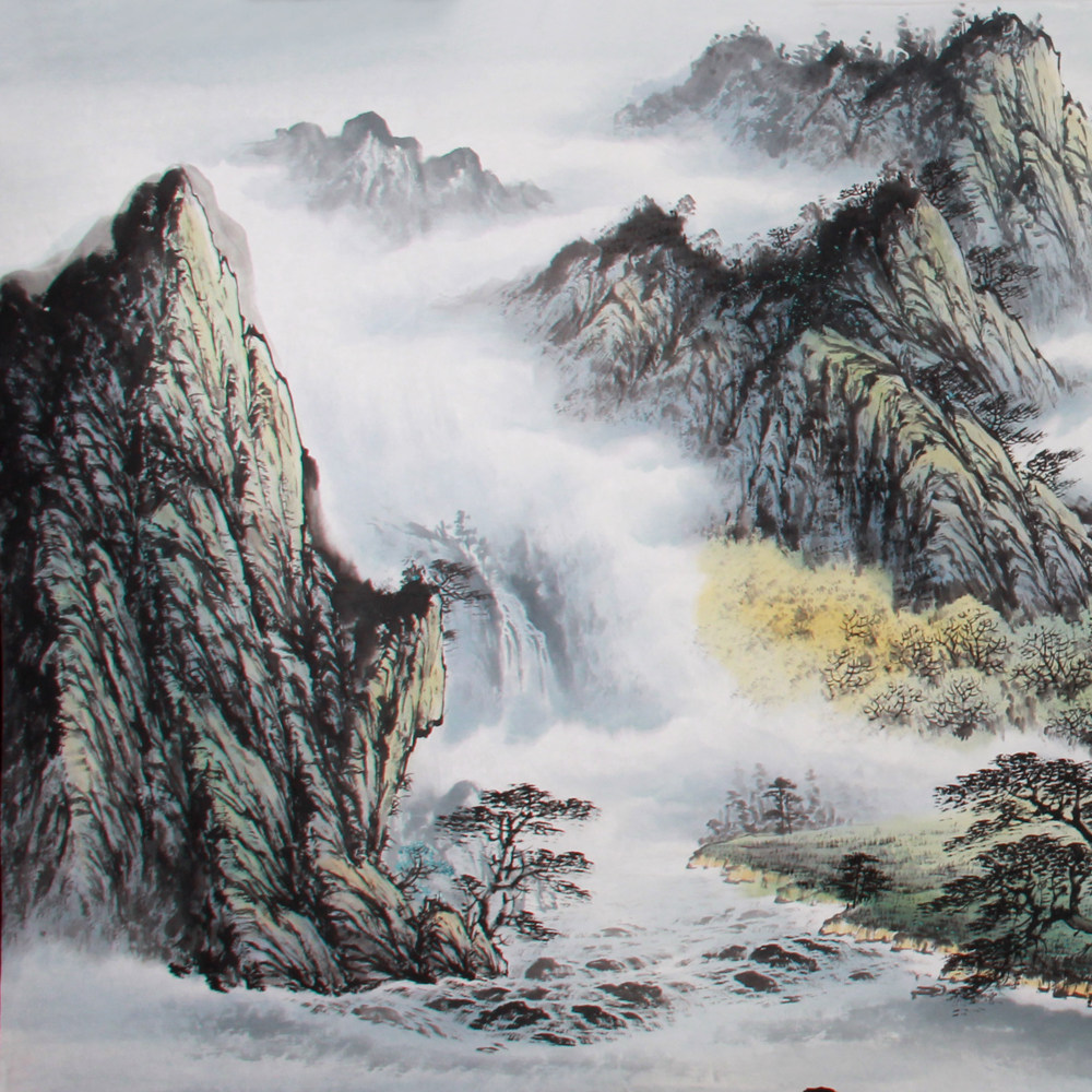 曾刚《精品山水系列小八尺 青山常在绿水长流》省美协