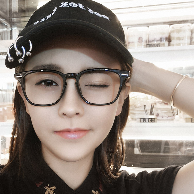 特价文艺眼镜框女 方脸