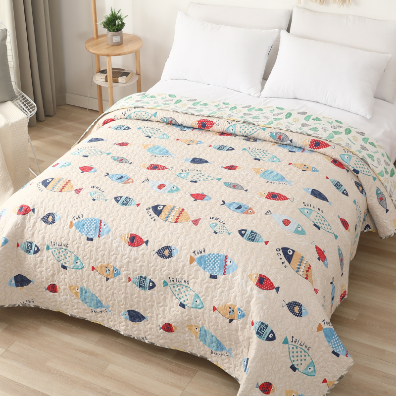 床单双面两用夹棉大炕四季被榻榻米床盖被盖毯韩式空调被四季被子