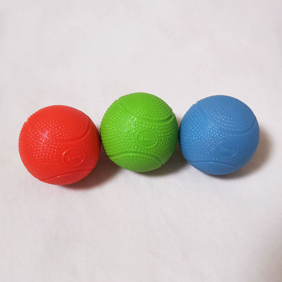 丹柔柔力球拍配件4cm磨砂颗粒硅胶充气小球太极套路比赛表演软球