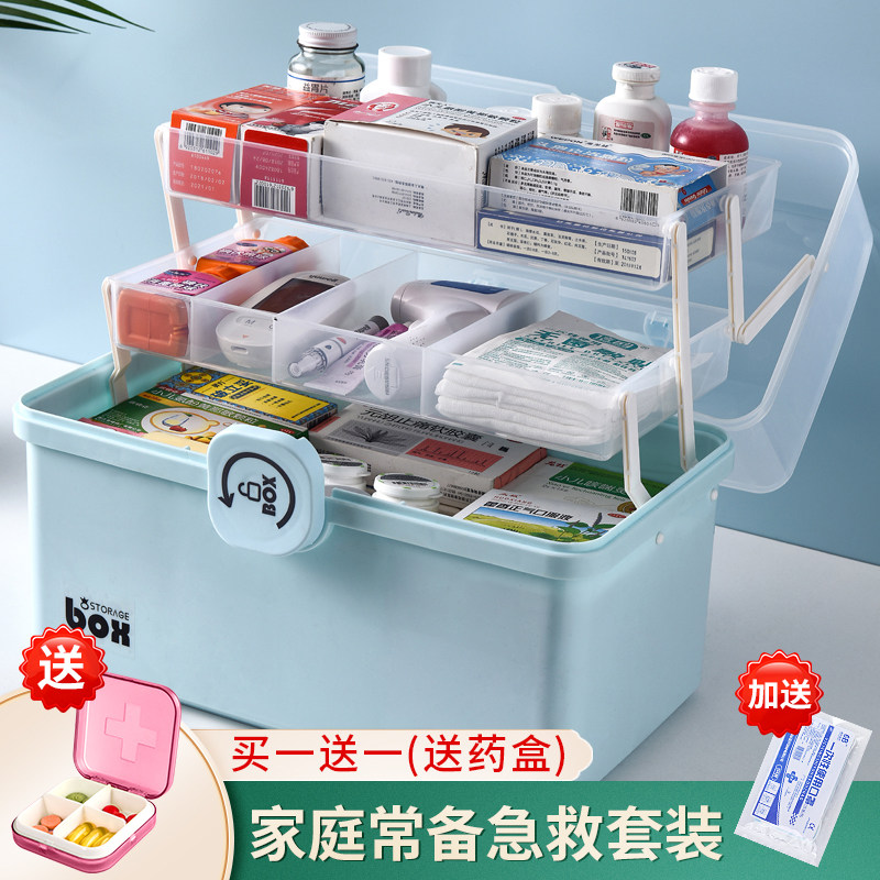 药箱医药箱家庭装大容量便携急救箱家用全套应急医疗箱药品收纳盒
