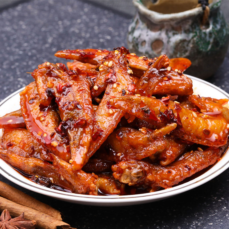 香辣翅尖湖南特产小吃熟食真空即食零食特色美食冷吃麻辣鸡翅尖