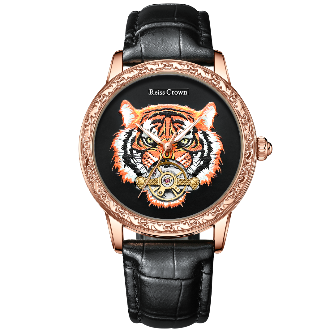 reisscrown瑞斯皇冠【老虎头】42男士机械表腕表