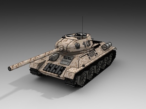 t-34-85中型坦克三维建模图纸设计