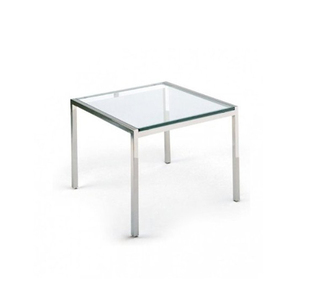 Florence knoll square coffee table诺尔正方形不锈钢茶玻璃面