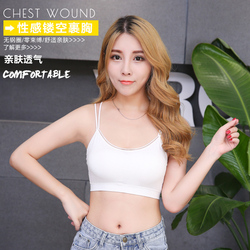 夏季新款美背裹胸内衣运动抹胸文胸女小背心防走光带胸垫聚拢内衣