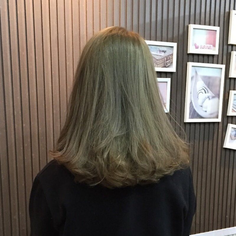 自己在家染发闷青冷棕青米棕苦茶染发膏墨绿亚麻绿膏染膏色染发剂-mc