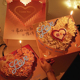 520情人节创意纸杯蛋糕盒音乐盒装饰摆件毛毡钻爱心love插件插牌