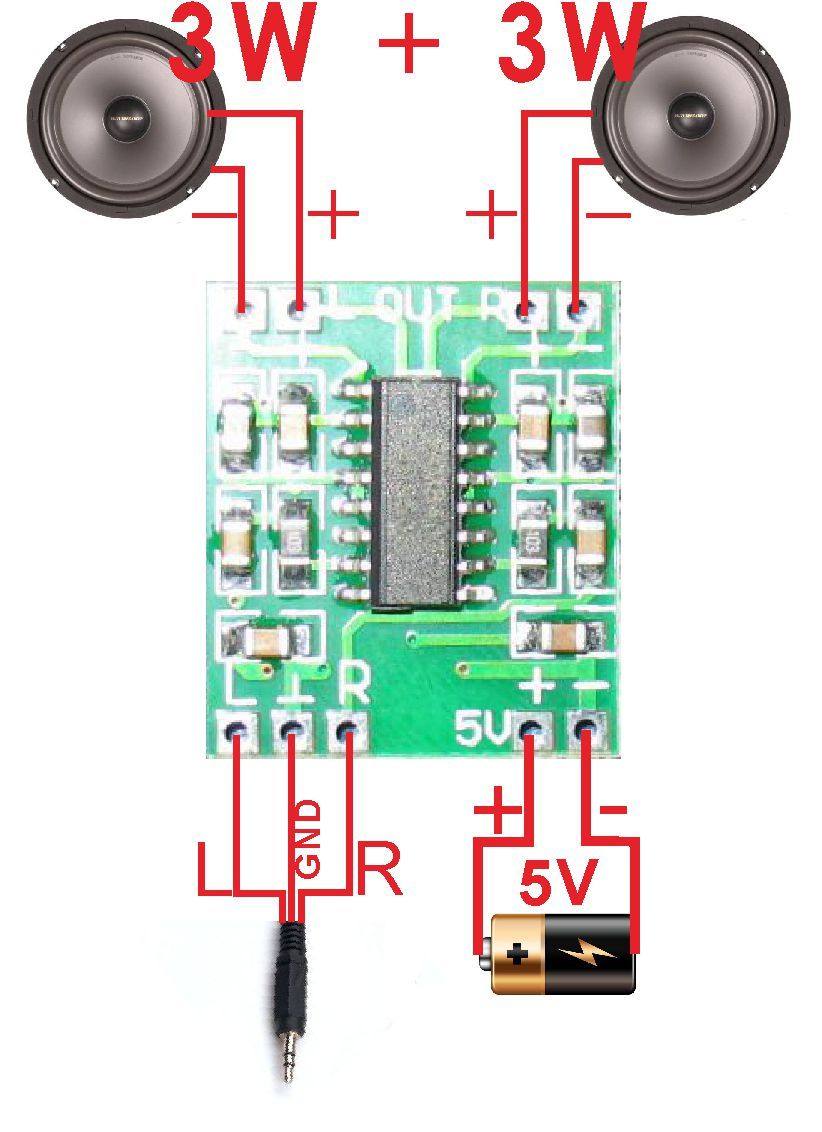 数字功放超微usb5v高效微型3w供电功放板