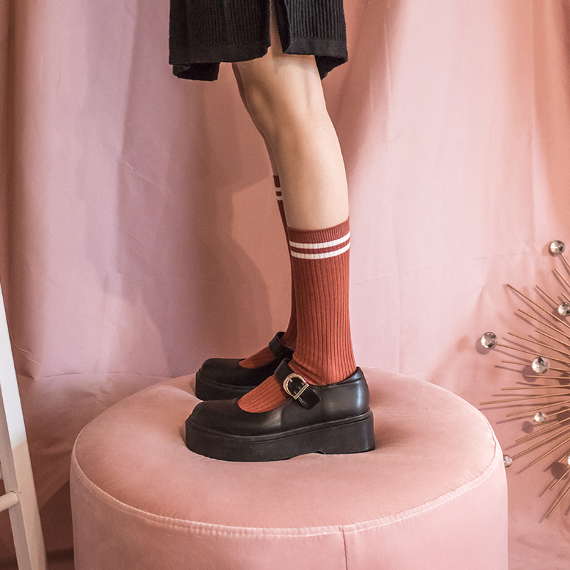 The thickness of the bottom Mary Jane 2022 summer solar system leather shoes College wind Shoe of sponge cake Increase With crude Round Single shoesin the Women's Shoes, Low shoes category - from Buy2taobao.com to provide professional Taobao agent buy service