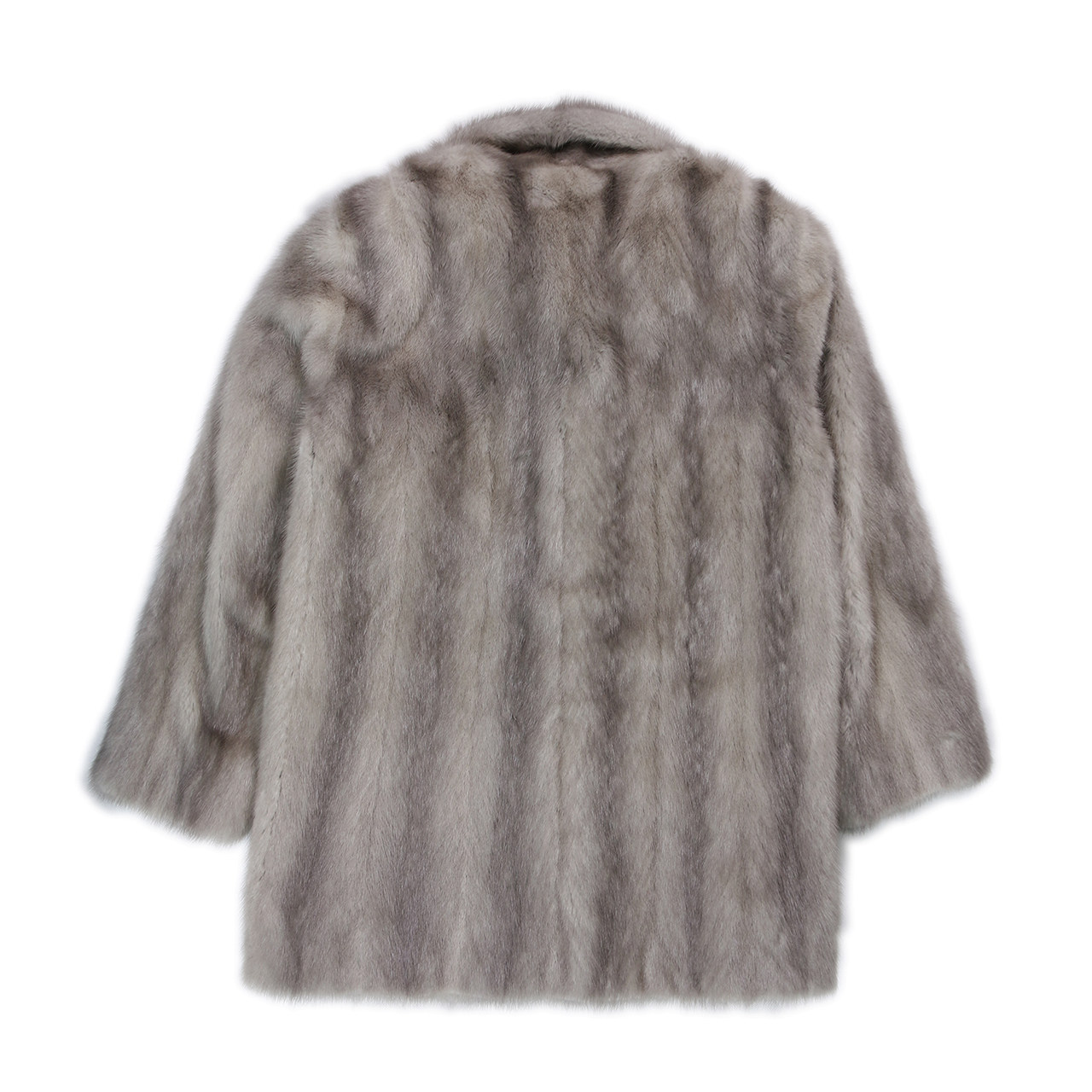 [9.0新]sagamink奢华高端女士外套灰色貂毛皮草大衣
