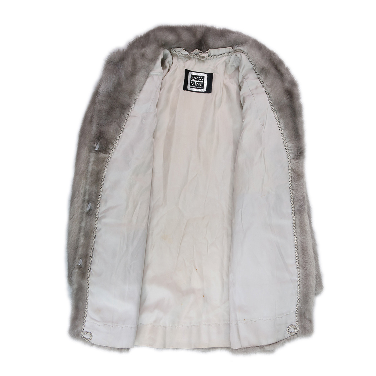 [9.0新]sagamink奢华高端女士外套灰色貂毛皮草大衣