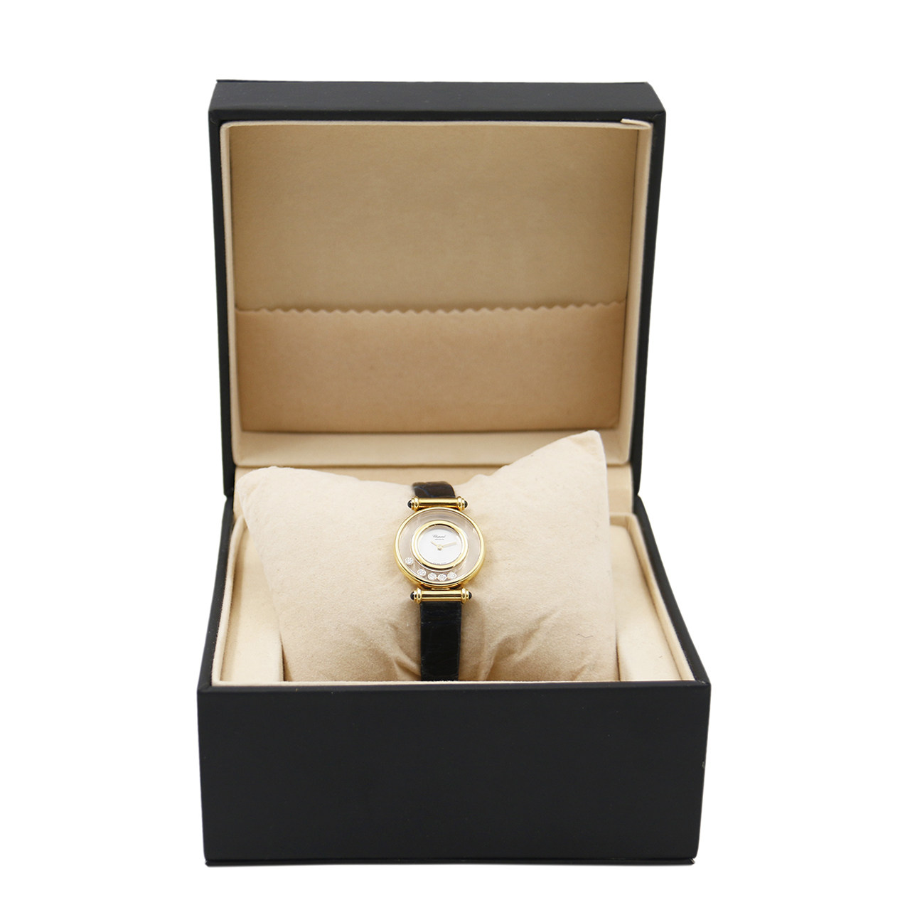 [9.0新]萧邦chopard女士石英手表快乐钻石系列腕表盘面5颗钻石