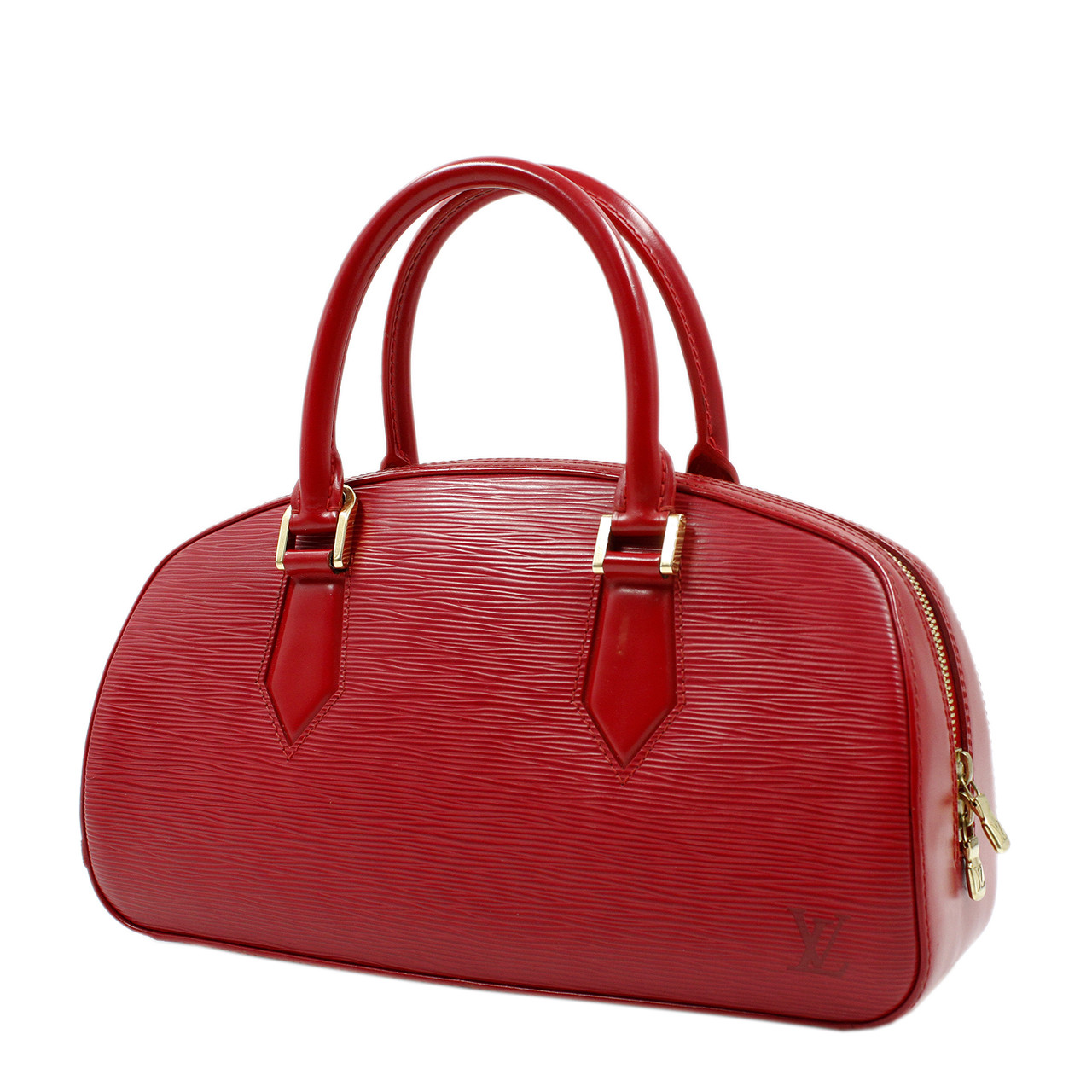 [90新]louis vuitton 路易威登红色epi水波纹女士手提包