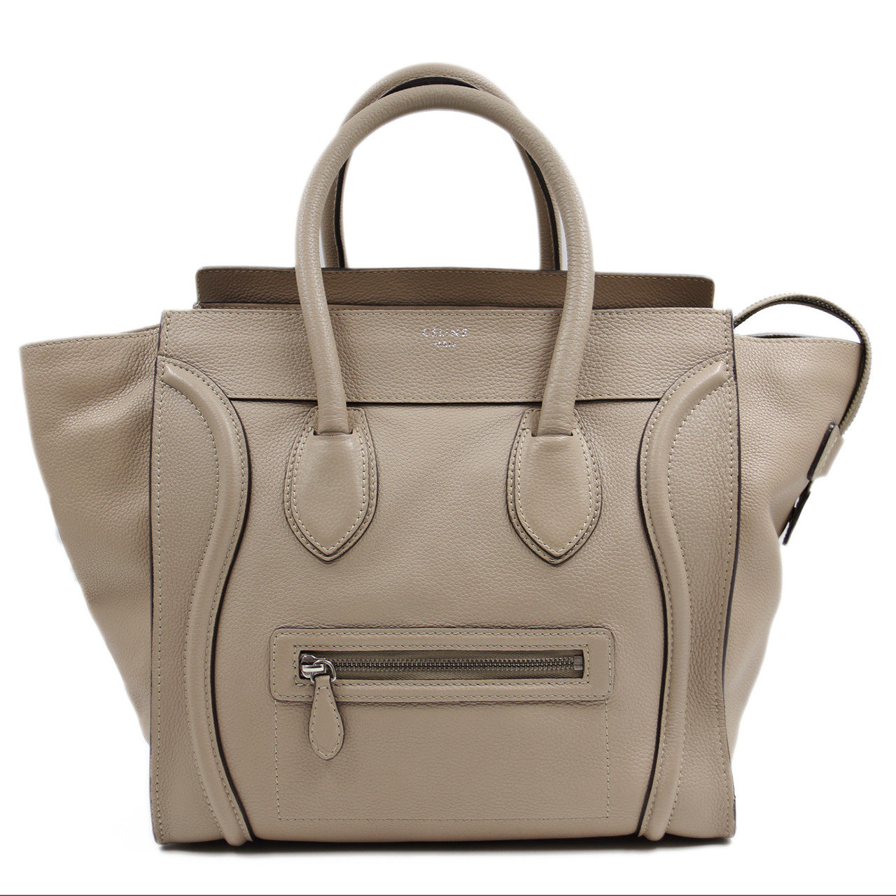 90新〕celine 瑟琳娜 micro笑脸包 大象灰 女士手提包