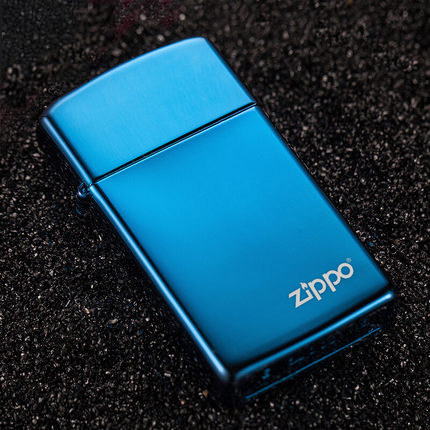 打火机zippo正版 黑蓝紫冰纤巧机窄机20494zl 原装正品女士礼物zp