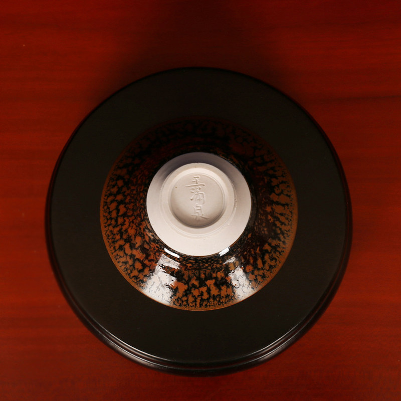 定窑 王涌泉《油滴斗笠盏》已故非遗传承人 工美大师