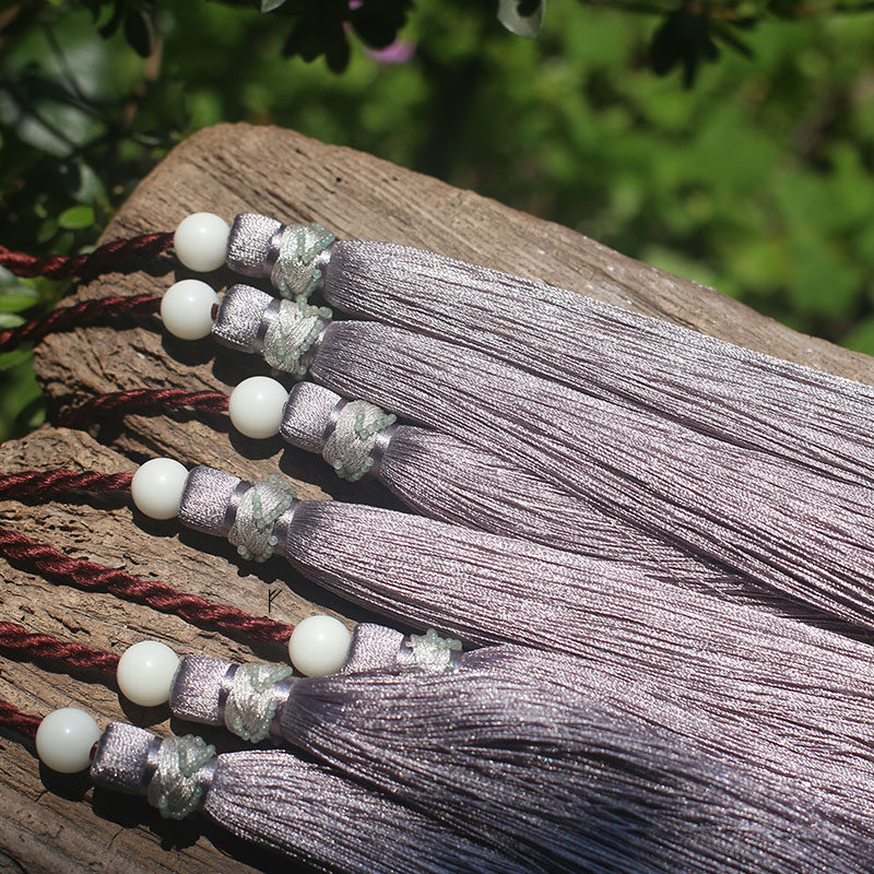 定制古琴穗子轸穗琴穗流苏精制雅致云谣穗素尺灰东陵玉云中垂歌