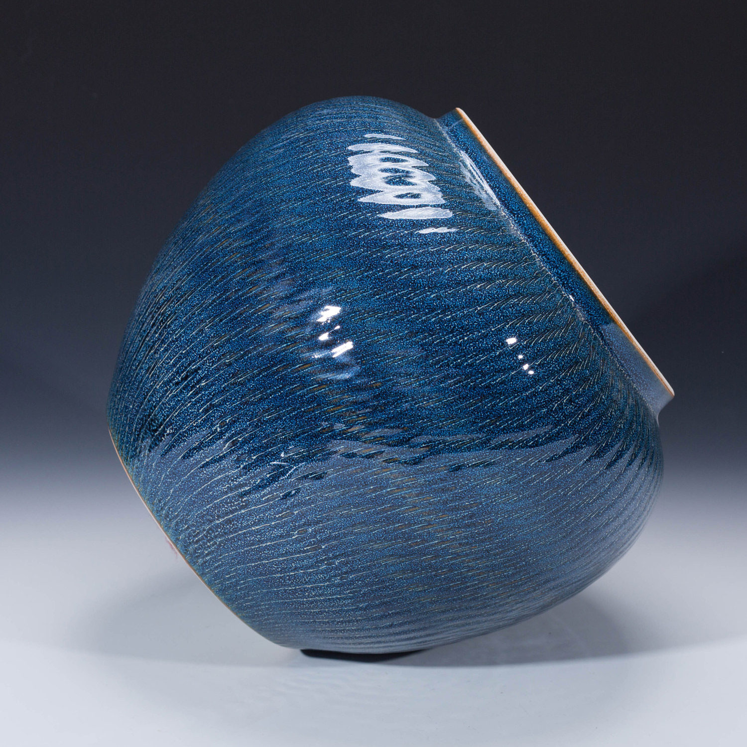 高温颜色釉跳刀纹罐 景德镇资深老艺人曾强作