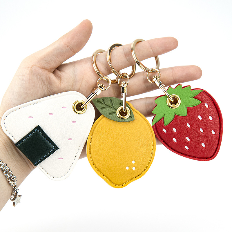 八门虫社LOOK草莓水果门禁卡套钥匙扣可爱柠檬饭团钥匙圈包包挂件