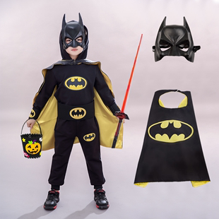 儿童春季服装蝙蝠侠衣服男童cosplay角色扮演卡通演出服套装
