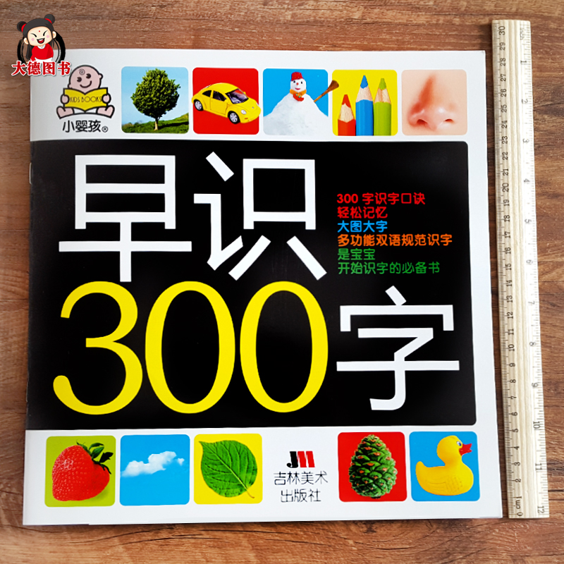 小婴孩早识300字儿童识字书幼儿认字绘本早教识字大王1-3-4岁宝宝婴儿认字书启蒙看图识字与阅读幼儿园学习教材简单汉字学前300字