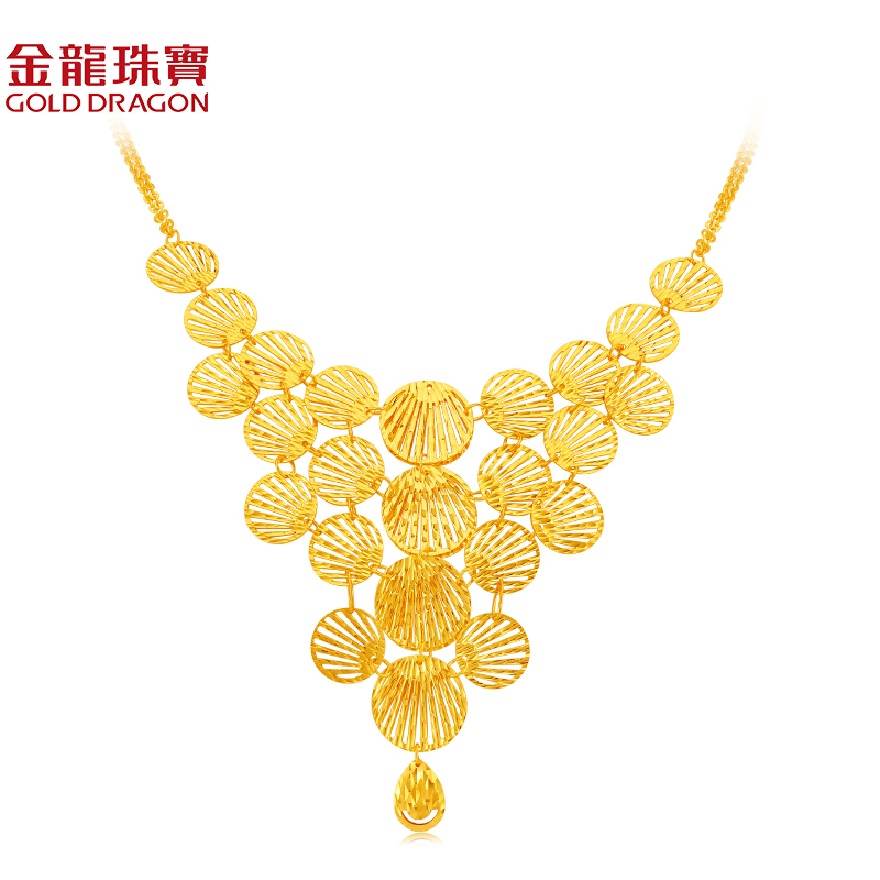 金龙珠宝旗舰店的优惠券大全—金龙珠宝黄金婚嫁套链9999足金项链结婚