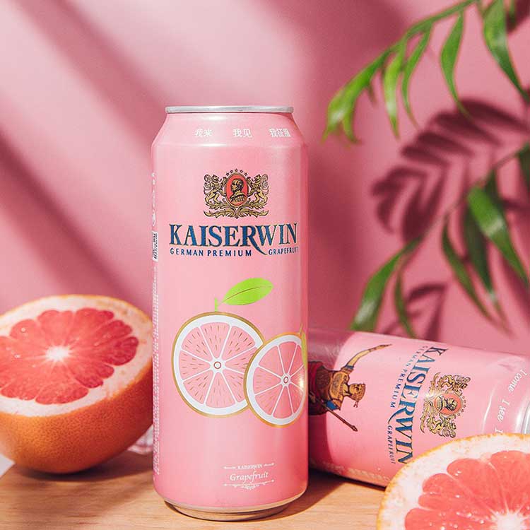 德国进口kaiserwin凯撒柠檬/西柚果啤白啤精酿女士啤酒500ml*24听啤酒