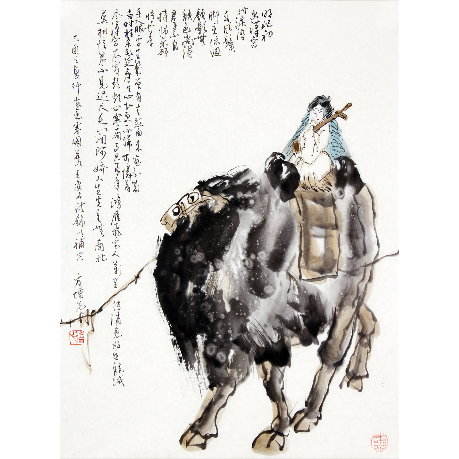 方增先《出塞图》 中美协理事 中国国家画院国画院院长