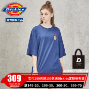 Dickies绣花图案短Tee 女式全棉短袖T恤宽松5分袖T恤DK006294