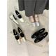法式复古银色玛丽珍鞋小皮鞋2024春夏韩版气质通勤粗跟单鞋女鞋子