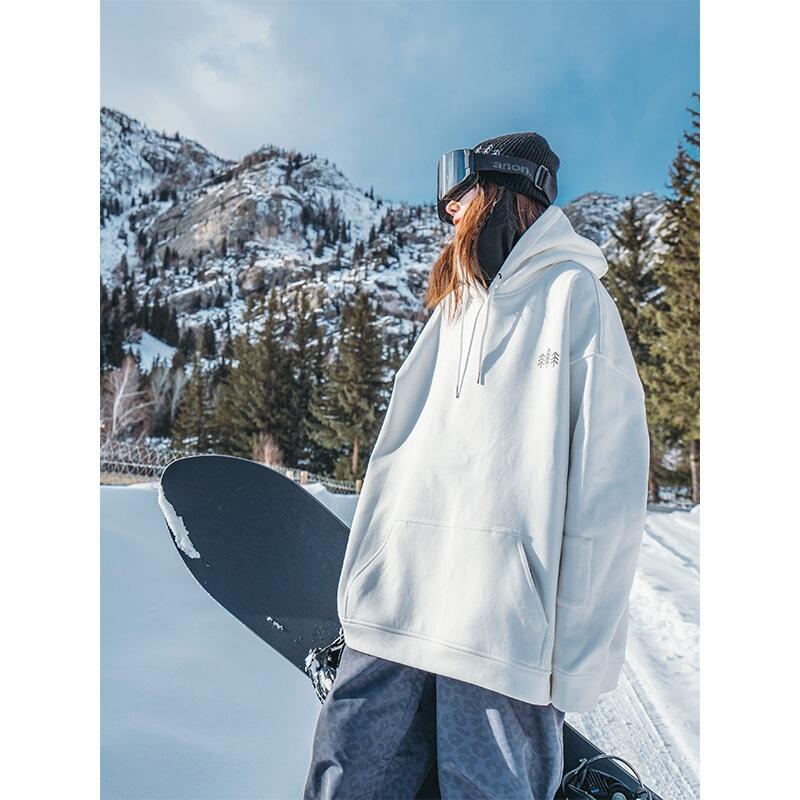 awka滑雪服卫衣女男款装备单板国潮外套内胆美式内搭保暖防寒情侣