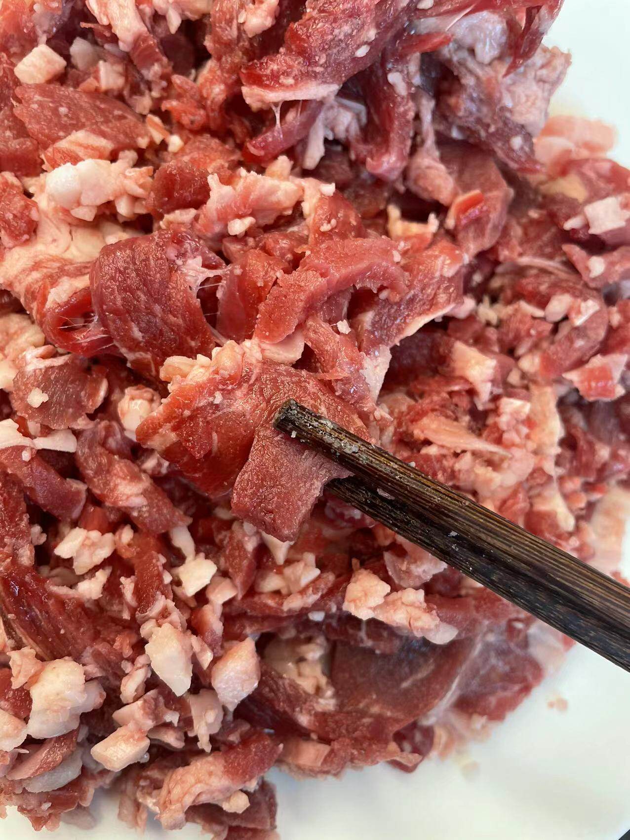 新鲜原味牛肉丝牛碎肉碎牛肉边角牛肉馅牛肉糜原切牛肉酱牛排边料