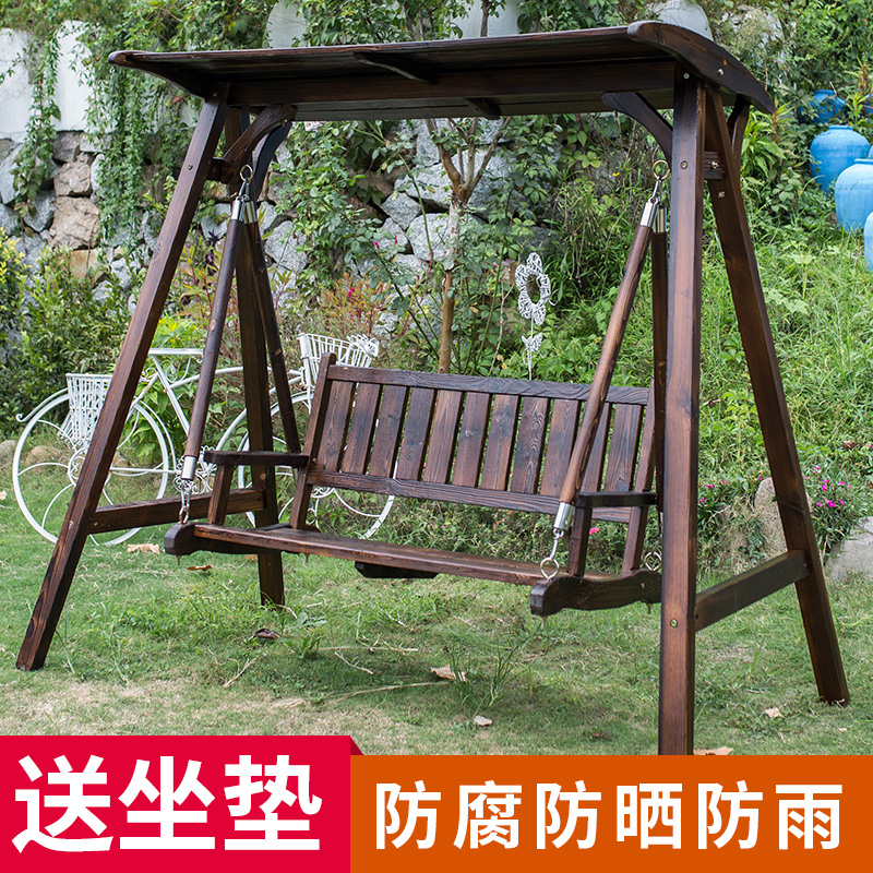 户外实木秋千庭院防腐吊椅子摇篮实木碳化双人带顶室外阳台秋千椅在类目 住宅家具, 户外/庭院家具, 户外秋千中 - 来自Buy2taobao.com提供专业的淘宝代购服务