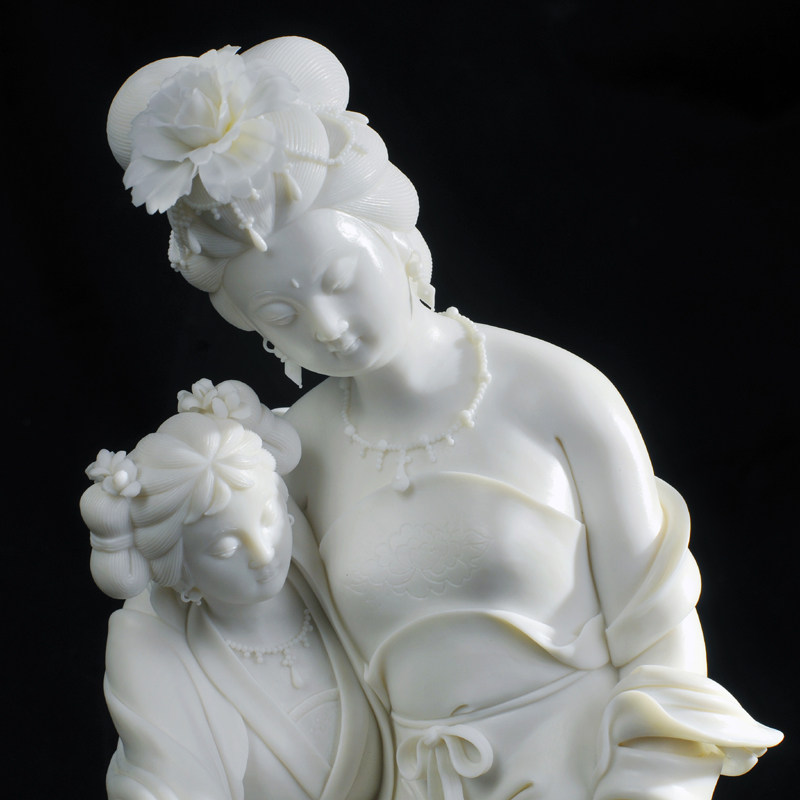 《贵妃醉酒》福建省陶瓷艺术大师 许瑞卿 白瓷作品