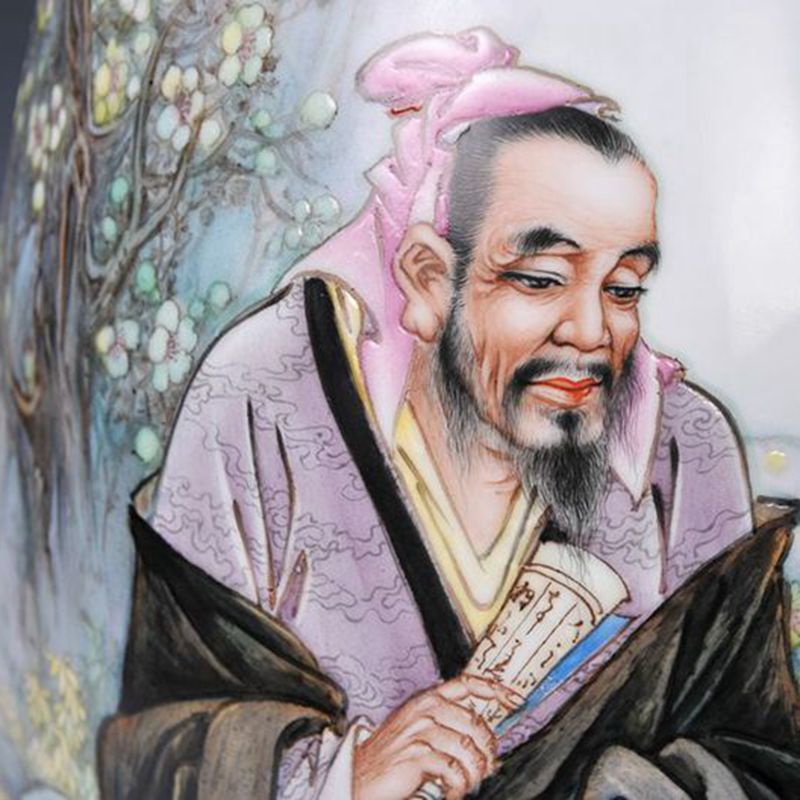 江西省高级技师 徐鹏飞作品 粉彩瓷瓶《和靖咏梅》