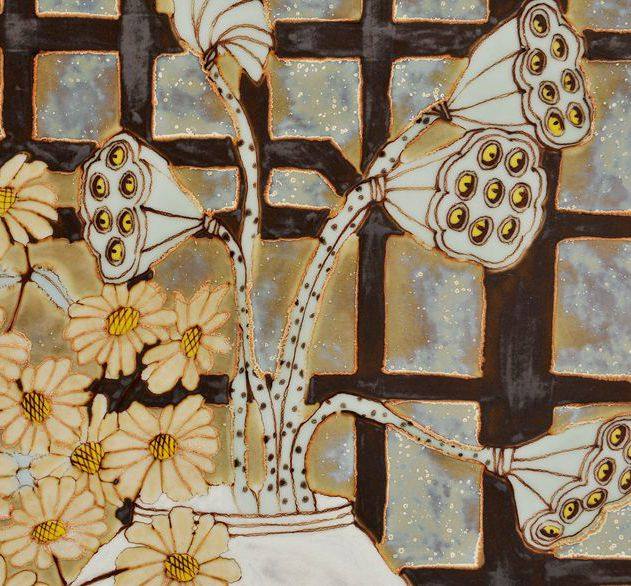 江西省工艺美术师 杨俊作品 颜色釉瓷板