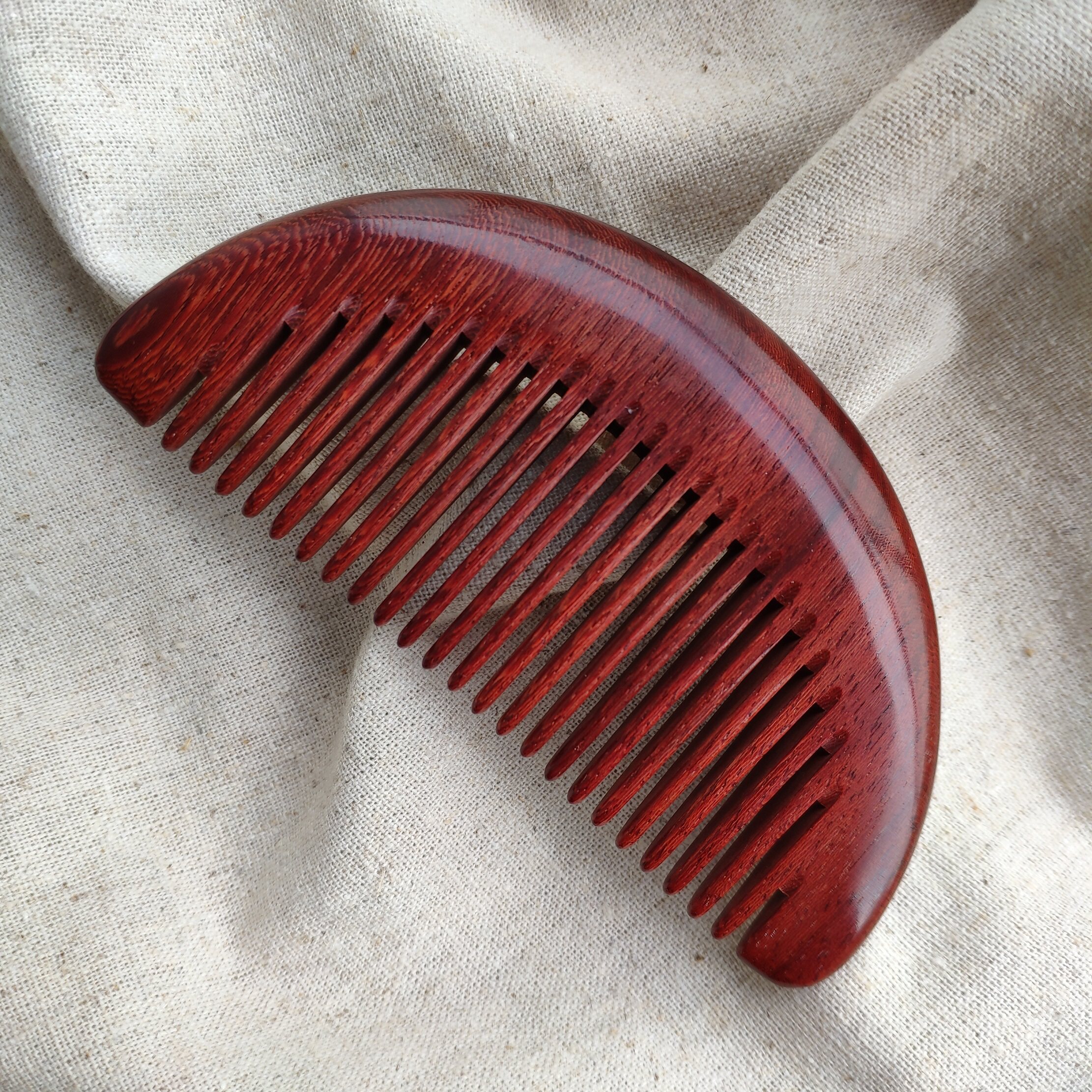 丑木木酡红木梳子中油性直发密齿科檀梳子防脱发科特迪瓦小叶紫檀