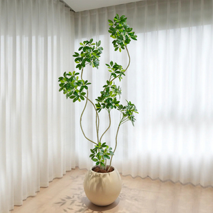 鸭脚木大型仿真绿植盆栽高端轻奢室内客厅高级仿生植物落地装饰花