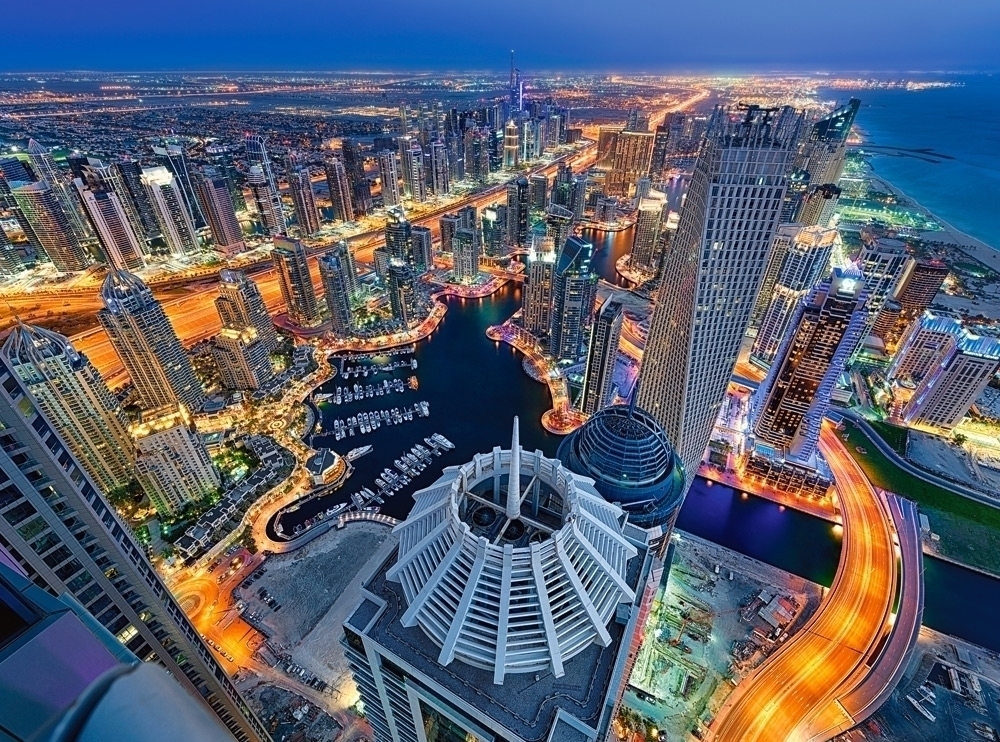 现货castorland迪拜夜景塔尖梦想3000片进口拼图