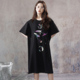 JfYanYan原创设计女装洋气减龄黑色连衣裙女夏季2023新款小个子
