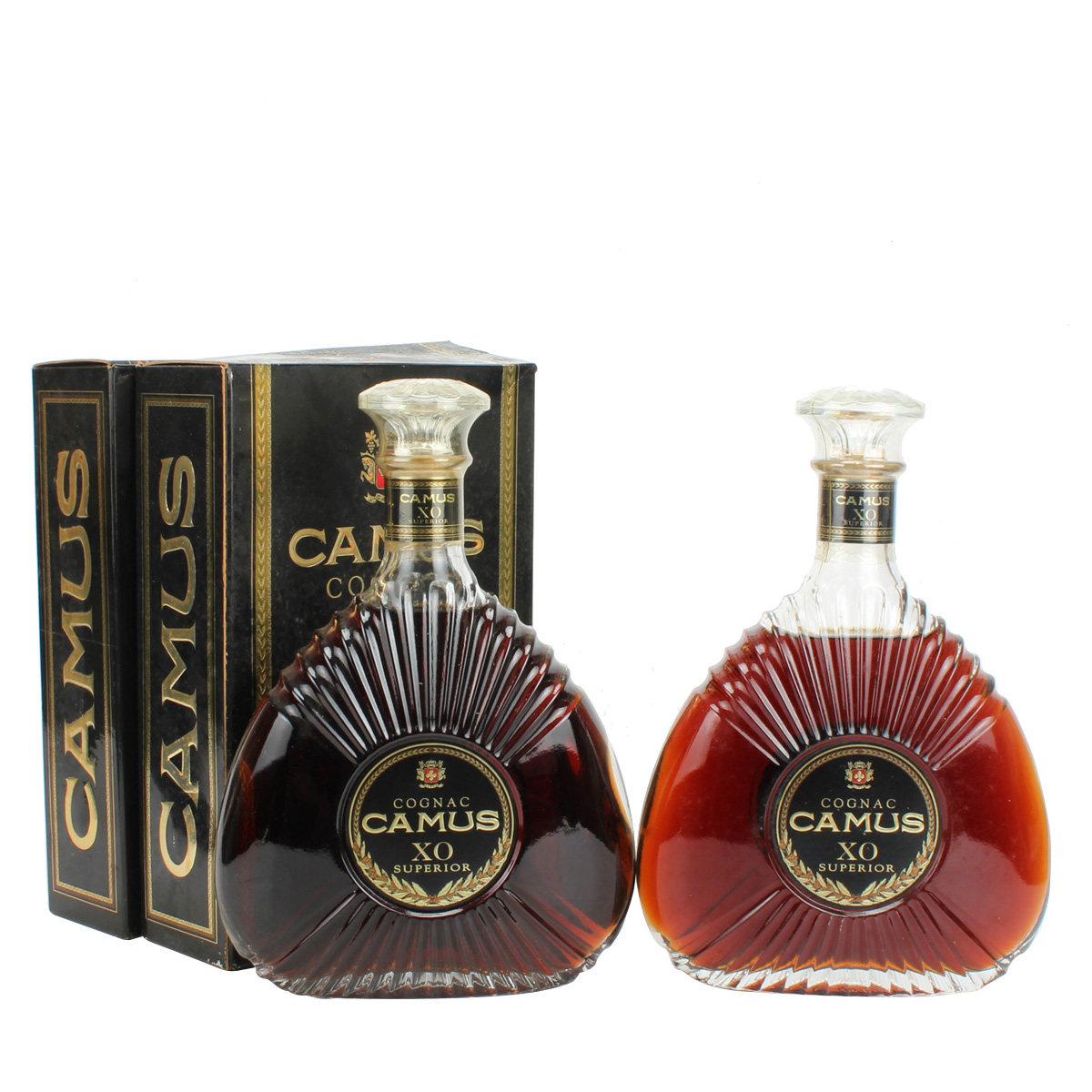 17.90年代2斤卡慕扁瓶xo 40度1000ml*2瓶老洋酒收藏 拍卖