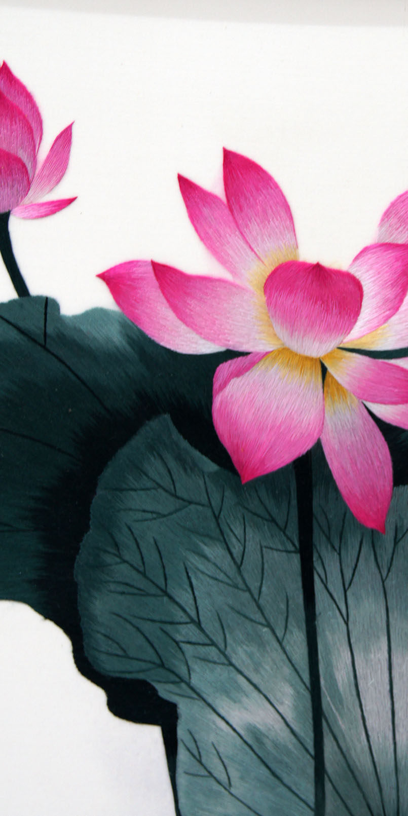 苏绣单面绣 张文菊《荷花三件套》 - 拍卖