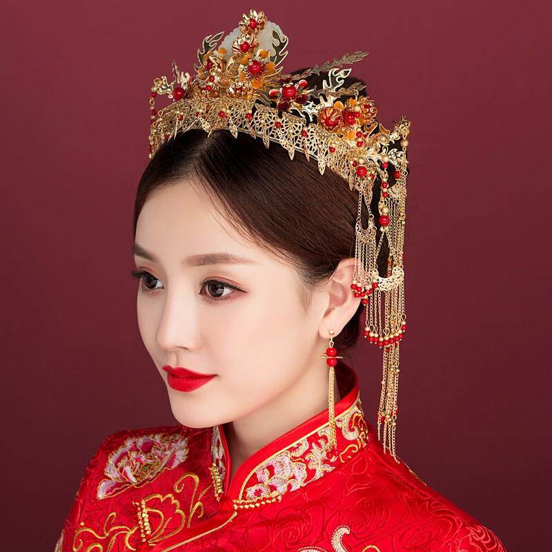 结婚头饰新娘中式中国风
