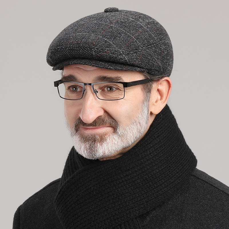 老人帽子男士冬天中老年前进帽保暖秋冬季爸爸爷爷老头护耳鸭舌帽