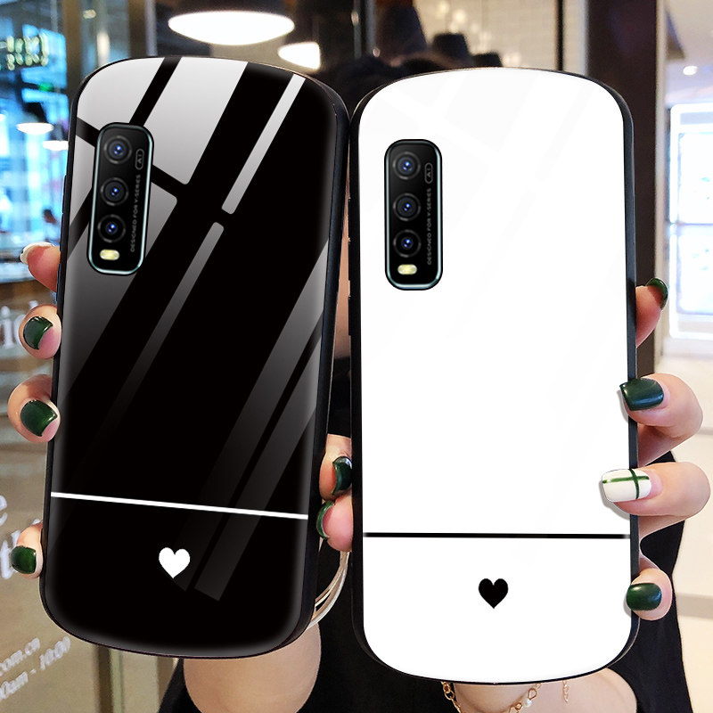 适用vivoiqoou1手机壳椭圆玻璃步步高vivo iqoo u1保护硅胶套iqoou1x